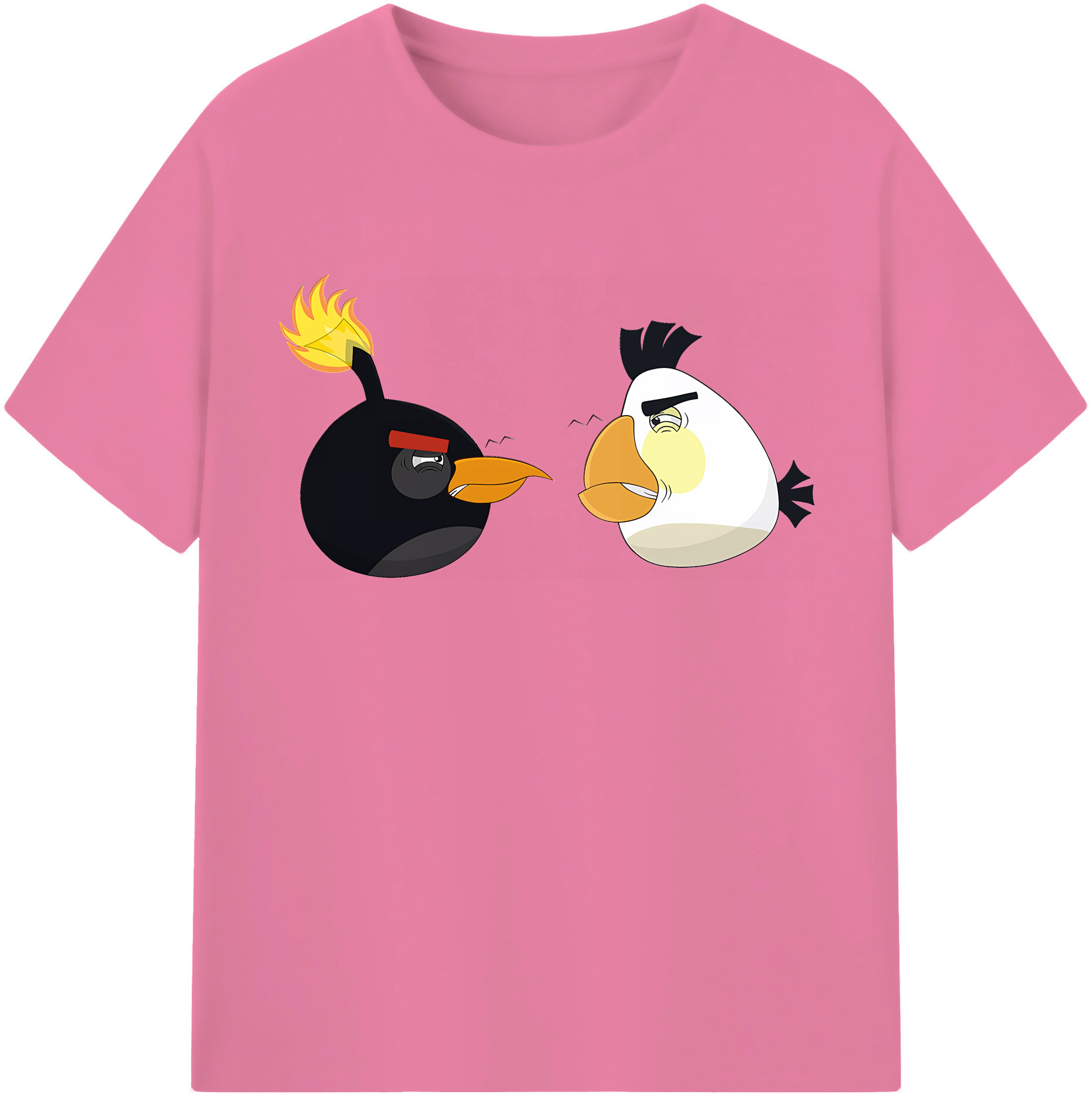（画像用） Angry Birds アングリーバード 綿100％半袖Tシャツ（フロントプリント）